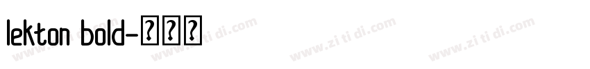 lekton bold字体转换